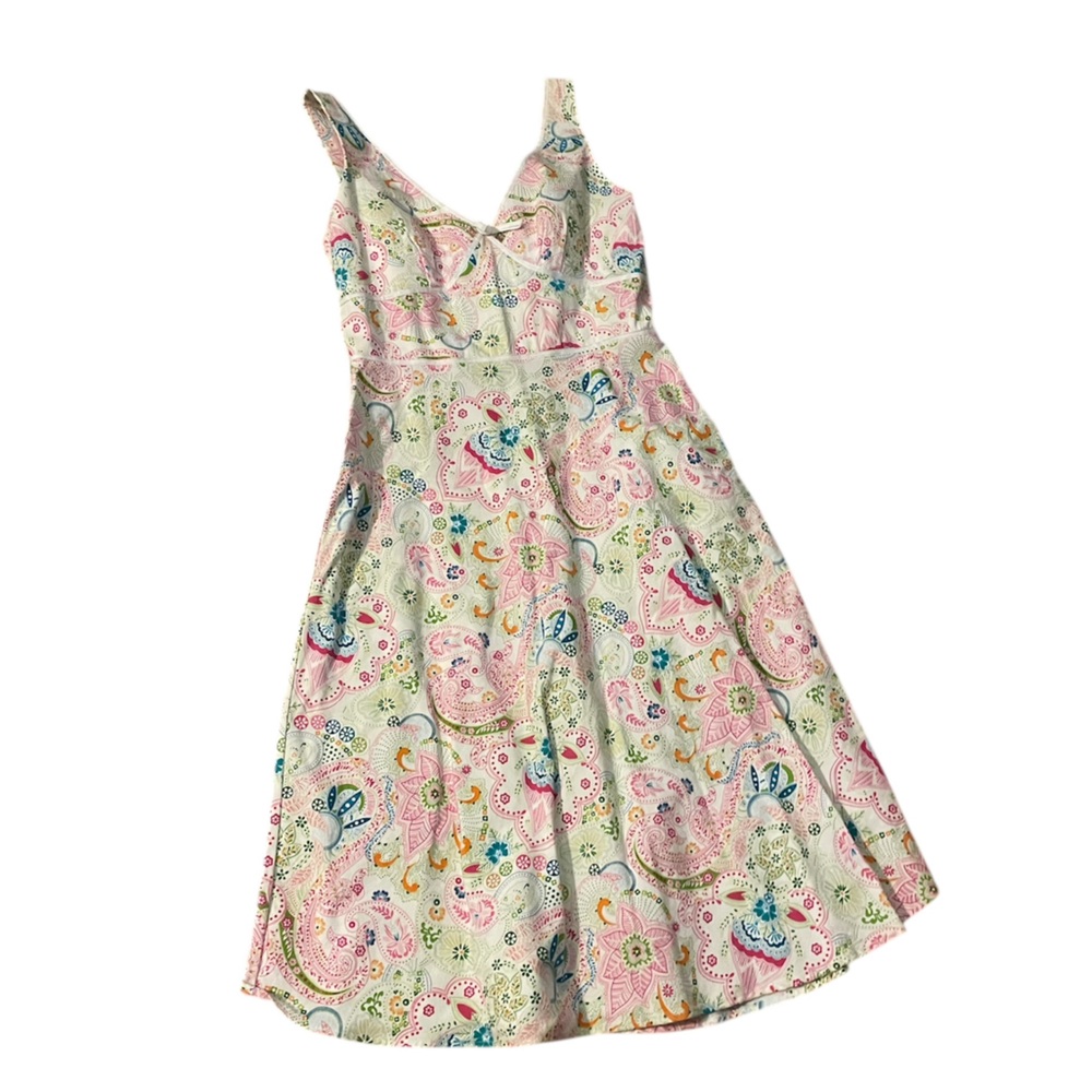 Karin Stevens Vintage Sleeveless Floral Dress Size 6 Lined Bust